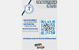 Rappel : clôture 03/12 BOUTIQUE en ligne éphémère