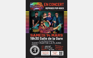 Concert le 14 mars salle de la Gare