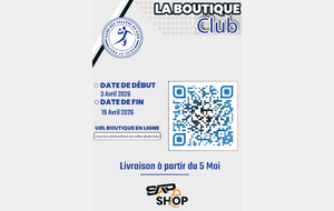 Boutique en ligne du 03 au 19 avril