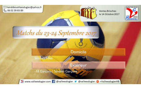 Matchs du 23-24 Septembre 2017