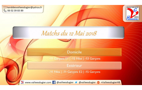 Les Matchs du 12 Mai 2018