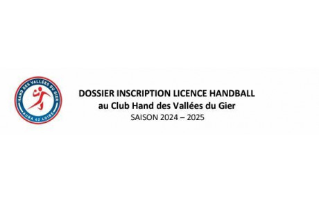 Inscription Nouvelle Saison 2024-25